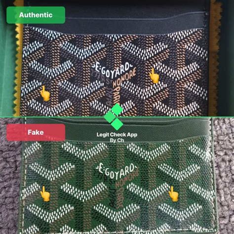 how to tell if a goyard card holder is fake|authentic goyard wallet.